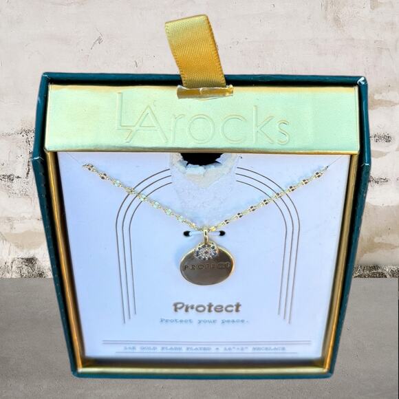 La Rocks | Jewelry | La Rocks Nib Protect 4k Gold Flash Plated Necklace ...